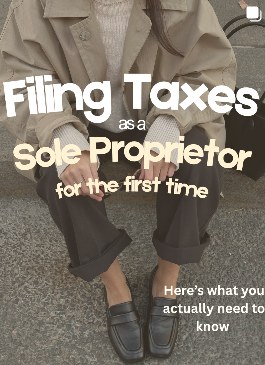 Filing taxes as a sole proprietor for the first time